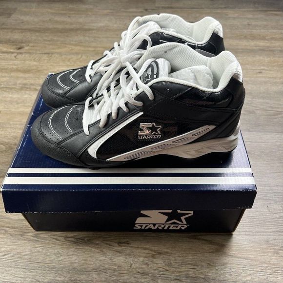 STARTER Shoes New In Box Starter Fielder Mid Black Lace Up Cleats